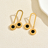201 Stainless Steel Enamel Stud Dangle Earrings for Women CG3139-5