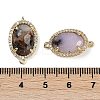 Natural Flower Opal Faceted Oval Links G-B126-07G-02-3
