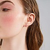 Enamel Striped Thick Hoop Earrings JE1110E-7