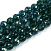 Transparent Electroplate Glass Beads Strands EGLA-N002-31-H13-1