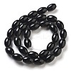 Natural Black Jasper Beads Strands G-B106-B17-01-4
