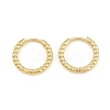 Brass Huggie Hoop Earrings KK-CBA8324-18B-G-5