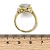 Brass Micro Pave Cubic Zirconia Adjustable Finger Rings for Women RJEW-L130-003G-5