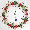 2Pcs Blue Evil Eye Car Hanging Ornament HJEW-DC0001-12-7