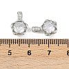 Brass Micro Pave Cubic Zirconia Charms KK-F906-01P-3