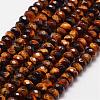 Natural Tiger Eye Beads Strands G-N0179-03-6x4mm-1