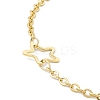 PVD Vacuum Plating 304 Stainless Steel Moon and Star Link Anklet with Cable Chains for Women STAS-E001-22G-2