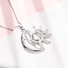 304 Stainless Steel Sun Moon Pendant Cable Chain Necklaces for Men Women NJEW-K308-04D-P-1