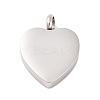 Non-Tarnish 304 Stainless Steel Urn Ashes Pendants BOTT-PW0001-100A-1