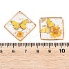 Transparent Epoxy Resin & Printed Pendants KK-F074-01-4