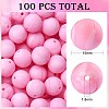 100Pcs Silicone Beads Round Rubber Bead 15MM Loose Spacer Beads for DIY Supplies Jewelry Keychain Making JX461A-2