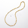 201 Stainless Steel Paperclip Chain Necklaces for Women LS-KC1989-6