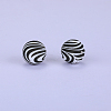 Printed Round Silicone Focal Beads SI-JX0056A-53-1