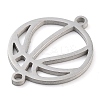 304 Stainless Steel Hollow Sport Ball Connector Charms LS-STAS-M076-11P-2