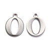 Tarnish Resistant 304 Stainless Steel Alphabet Charms STAS-H122-O-P-1