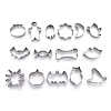 Non-Tarnish Stainless Steel Halloween Theme Mixed Pattern Cookie Candy Food Cutters Molds DIY-H142-15P-1