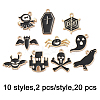 20Pcs 10 Styles Halloween Alloy Enamel Pendants ENAM-FP0002-91-6