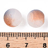 Frosted Baking Paint Crackle Glass Beads with Glitter Powder DGLA-T004-01A-4
