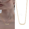 1Pc Zinc Alloy Curved Tube Pendant Necklaces for Women NJEW-LP0004-18-1
