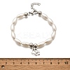 304 Stainless Steel Dog Charm Bracelets for Women BJEW-C098-10P-5