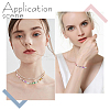 Natural Green Aventurine & Natural Sunstone & Natural Ametrine & Cherry Quartz Glass Chip & Acrylic Heart & Imitation Round Pearl Beaded Connector Charms PALLOY-GO00061-5