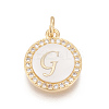 Brass Micro Pave Cubic Zirconia Pendants ZIRC-L078-043G-NR-1