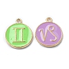 (Defective Closeout Sale)Alloy Enamel Pendants ENAM-XCP0001-41A-G-2