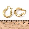 Oval 201 Stainless Steel Hoop Earrings EJEW-Z151-05G-5