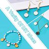 98Pcs 7 Colors Light Gold Alloy Enamel Charms ENAM-FH0001-28-3