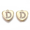 Brass Micro Pave Clear Cubic Zirconia Charms KK-N231-234D-NF-1