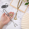 3Pcs 3 Colors Alloy Knot Charm Bracelets BJEW-PH0004-70-3