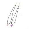 Nuggets Natural Amethyst Pendant Necklace NJEW-WH0002-08-2