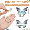 4Bags 4 Colors Cloth Butterfly Alligator Hair Clip FIND-CP0002-48-2