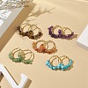 Natural Gemstone Hoop Earrings EJEW-JE05173-4