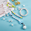 20Pcs White Cube Letter Silicone Beads 12x12x12mm Square Dice Alphabet Beads with 2mm Hole Spacer Loose Letter Beads for Bracelet Necklace Jewelry Making JX432E-6