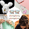Alloy Enamel Rhinestone Locking Stitch Markers HJEW-AB00112-6