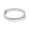 Non-Tarnish Cross 304 Stainless Steel Hollow Hinged Bangles for Women BJEW-I315-19P-2