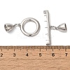 Brass Micro Pave Clear Cubic Zirconia Toggle Clasps KK-N254-77P-4