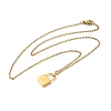 304 Stainless Steel Rolo Chain Pendant Necklaces NJEW-S444-01G-09-2