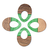 Opaque Resin & Walnut Wood Pendants LS-RESI-S389-014A-C03-1