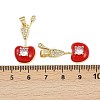 Brass Micro Pave Cubic Zirconia Pendants KK-C095-06G-3