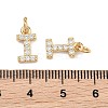 SHEGRACE Brass Micro Pave Clear Cubic Zirconia Pendants XGRQ29104-394G-I-3
