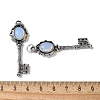 Key Brass Opalite Big Pendants KK-D361-01AS-22-3