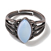 Opalite Horse Eye Adjustable Rings RJEW-K271-05R-15-3