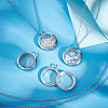 DIY Blank Dome 304 Stainless Steel Locket Pendant Necklace Making Kit STAS-DR0001-02P-4