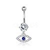 Evil Eye Drop Belly Button Rings for Women AJEW-C010-01P-1