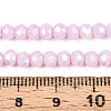 Anti-Tarnish Electroplate Rondelle Glass Beads Strands X-EGLA-T021-4mm-17-03-4