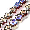 Electroplated Transparent Glass Beads Strands GL-CBA98F0-09F-1