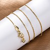 Brass Venetian Chain X-NJEW-E151-04G-4