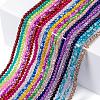 20 Colors Spray Painted Crackle Glass Beads Strands CCG-X0012-01-6mm-2